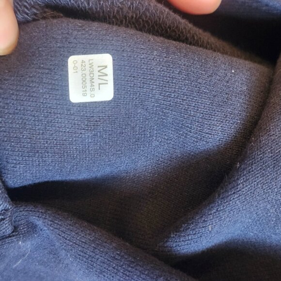 NWOT Lululemon Women Navy Oversized Scuba M/L Half Zipper Gold logo - Picture 7 of 10